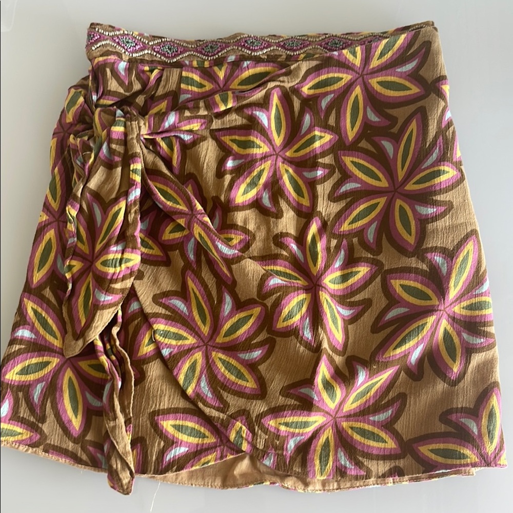 Zara Multicolor Floral Mini Skirt